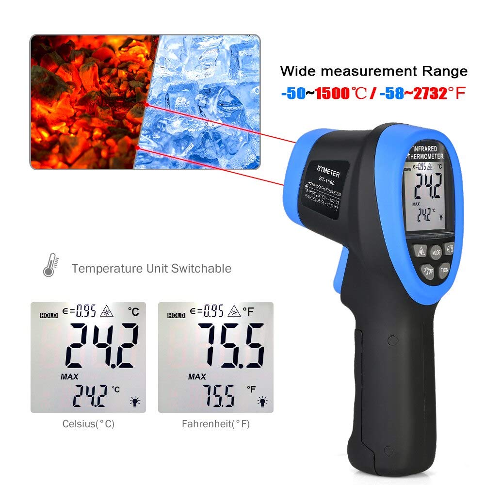 Industrial Laser Temperature Gun - Лазерный термометр с диапазоном от-50 ℃