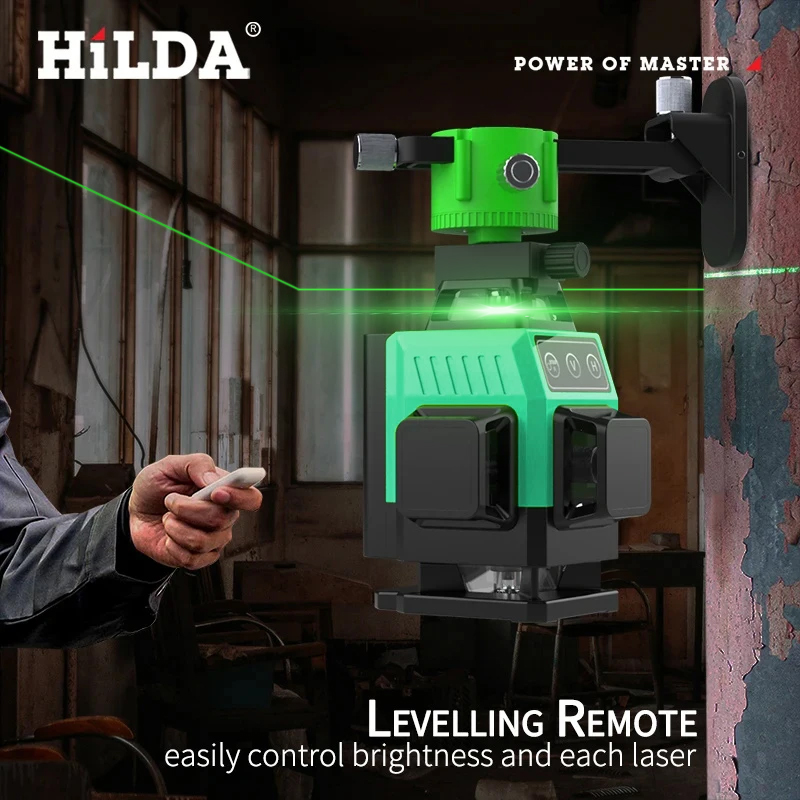 Industrial Laser Level - Лазерный уровень HILDA 12/16 линий, зеленый,