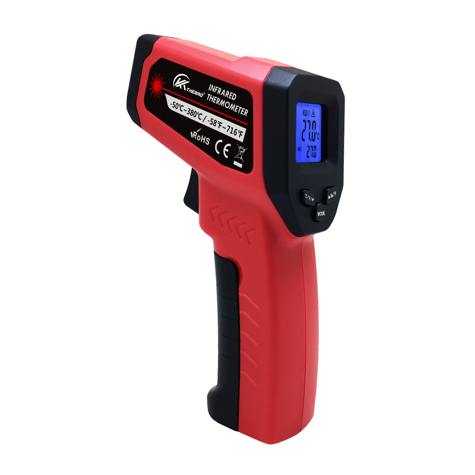Industrial Laser Temperature Gun - Промышленный электронный термометр с ЖК-дисплеем, Бесконтактный