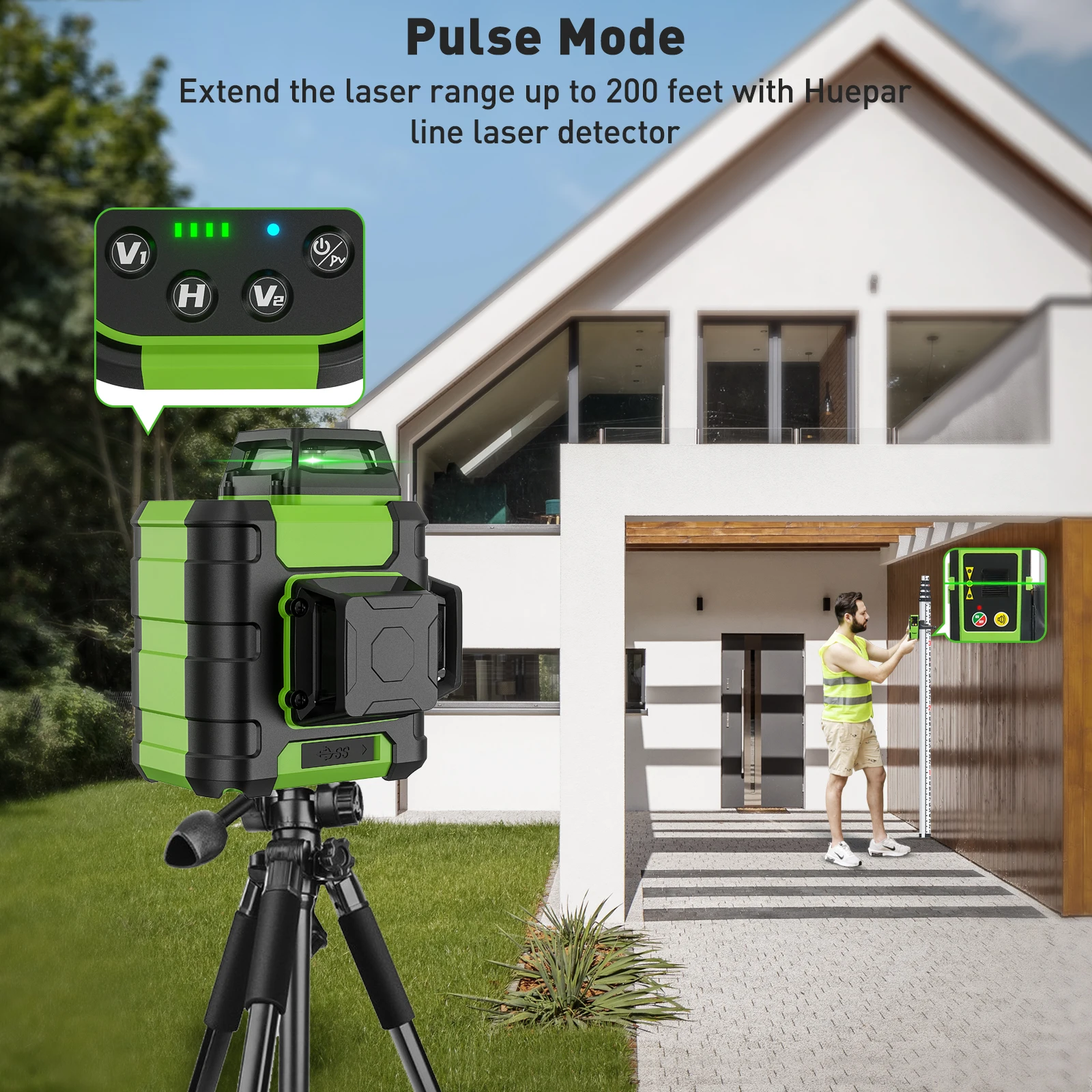 Лазерный уровень Huepar HM03CG – обзор и цена Industrial Laser Level