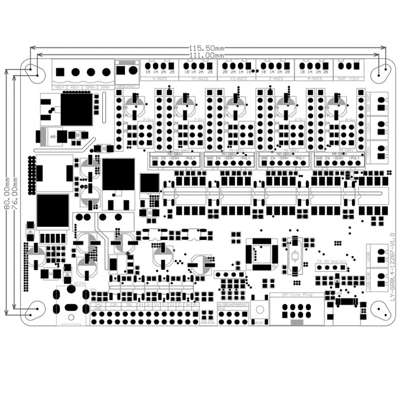 32-битный Автономный контролле – обзор и цена Controller Grbl Board