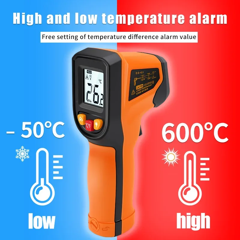 Цифровой инфракрасный термомет – обзор и цена Industrial Laser Temperature Gun