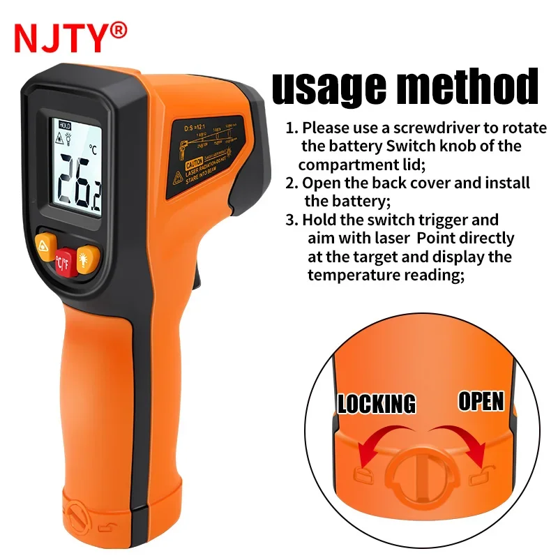 Цифровой инфракрасный термомет – обзор и цена Industrial Laser Temperature Gun