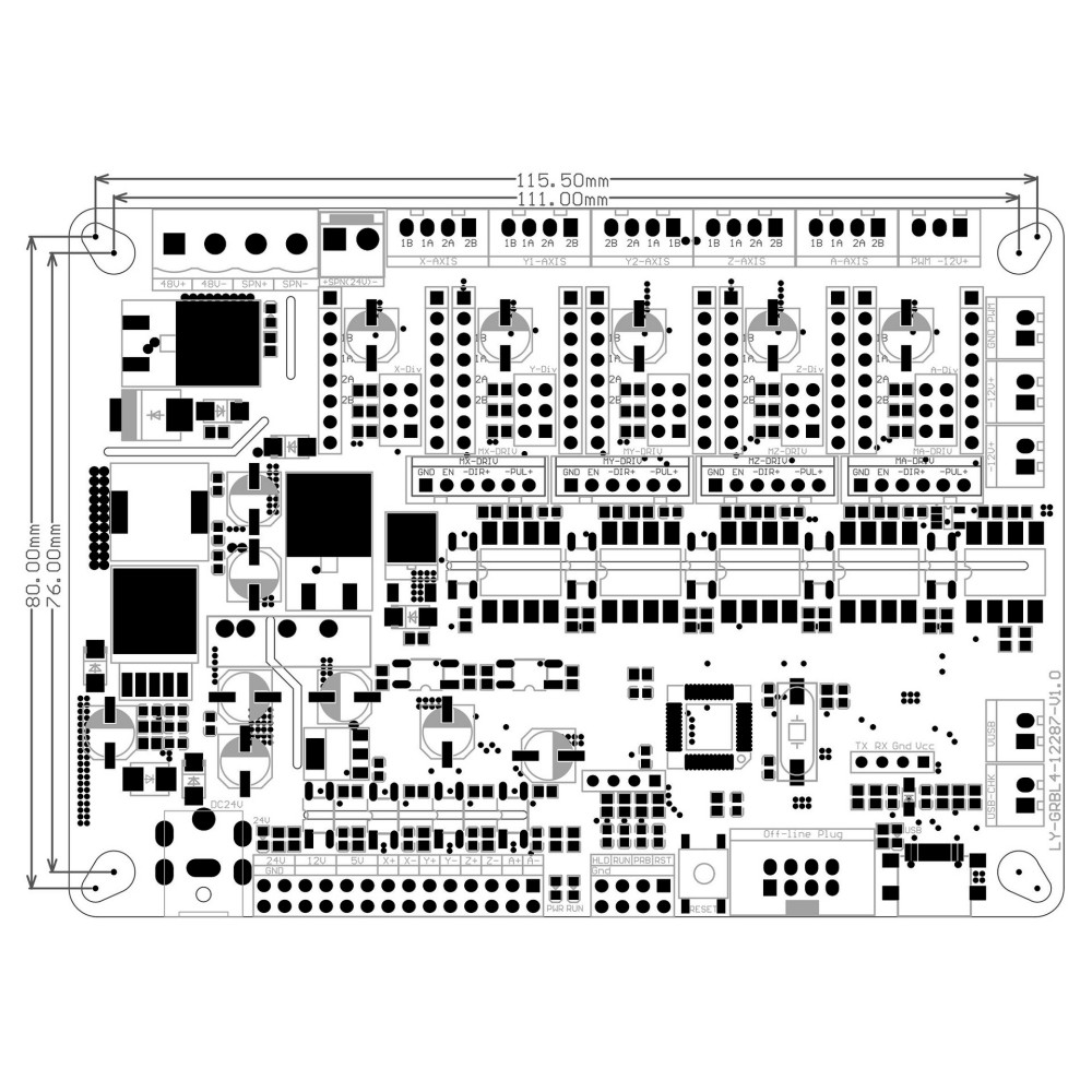 Grbl 4-осевая 32-битная автоно – обзор и цена Controller Grbl Board