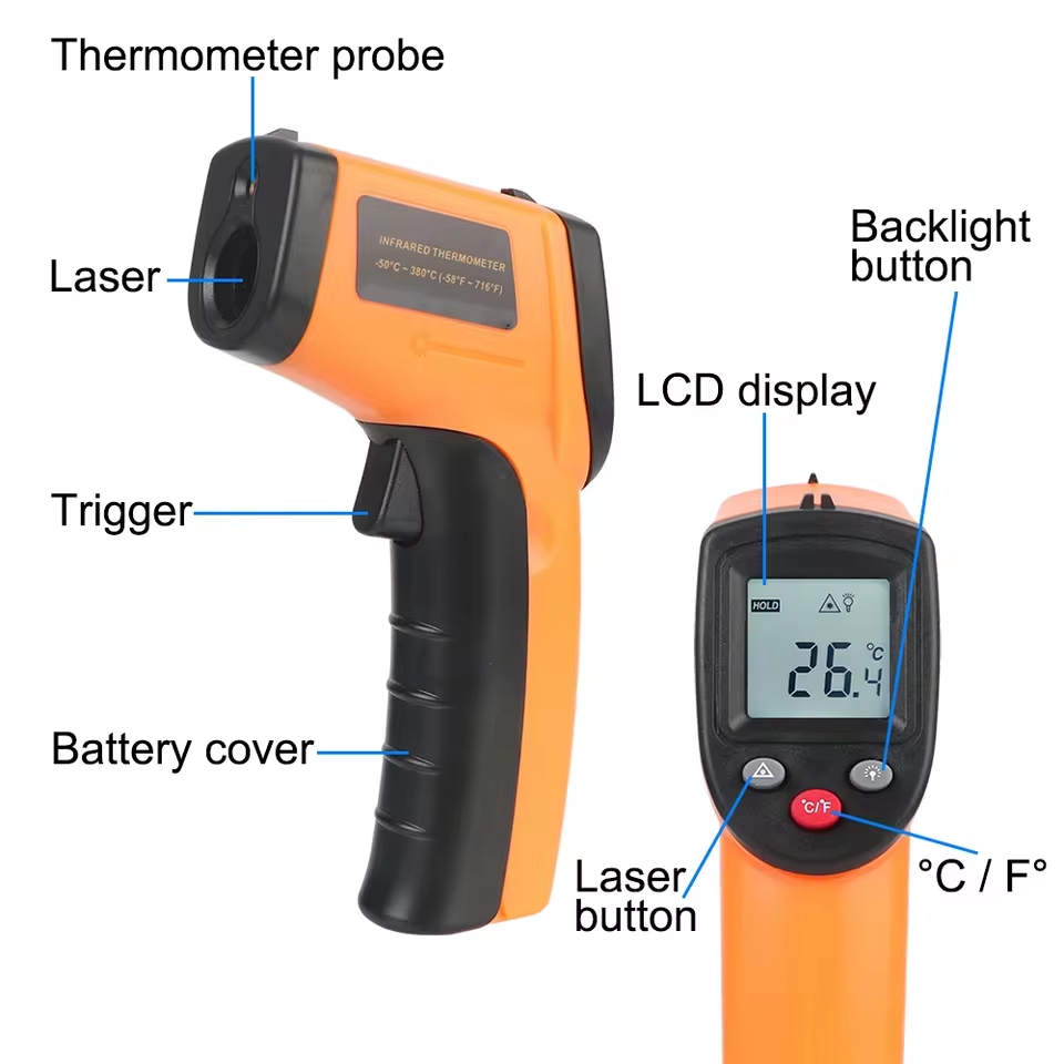 Новый цифровой инфракрасный те – обзор и цена Industrial Laser Temperature Gun
