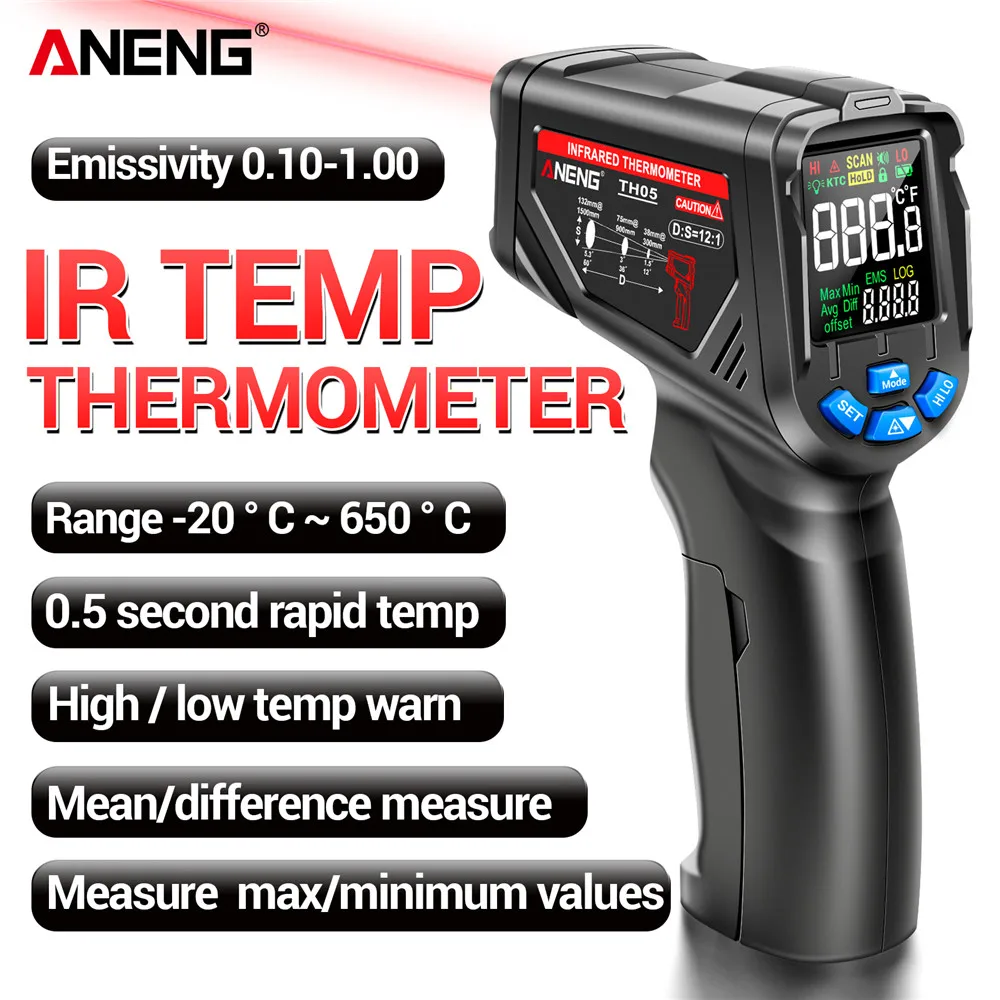 Цифровой инфракрасный тепловиз – обзор и цена Industrial Laser Temperature Gun