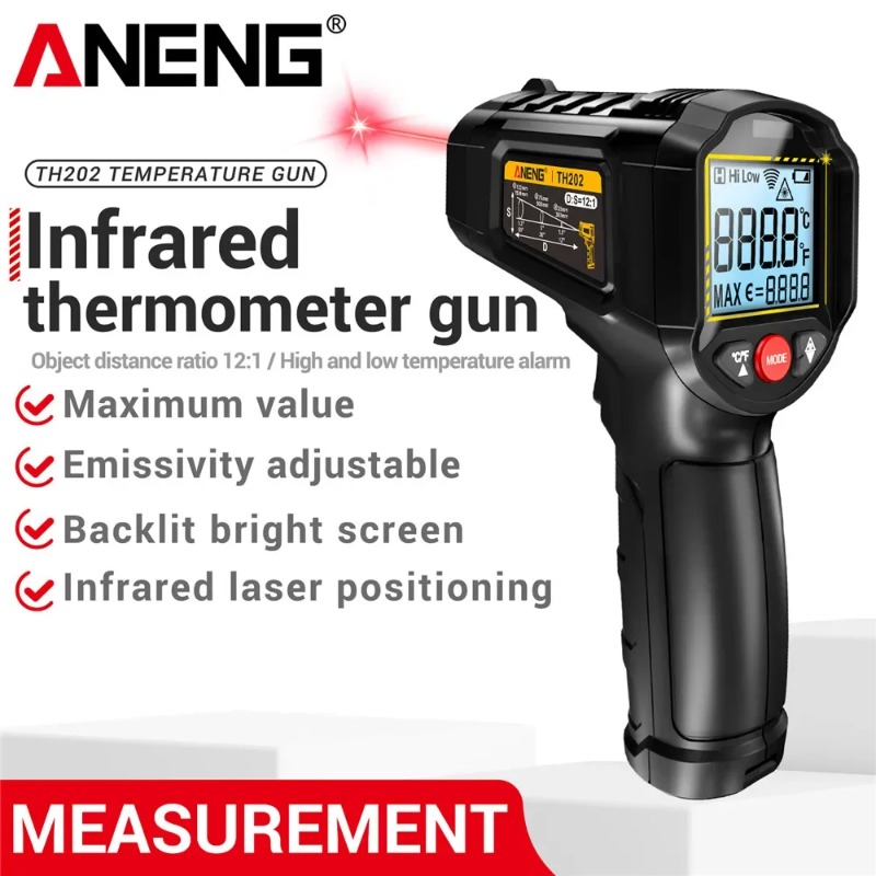 ANENG TH202 Промышленные ручны – обзор и цена Industrial Laser Temperature Gun