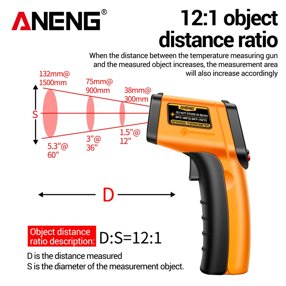Инфракрасный термометр-пистоле – обзор и цена Industrial Laser Temperature Gun