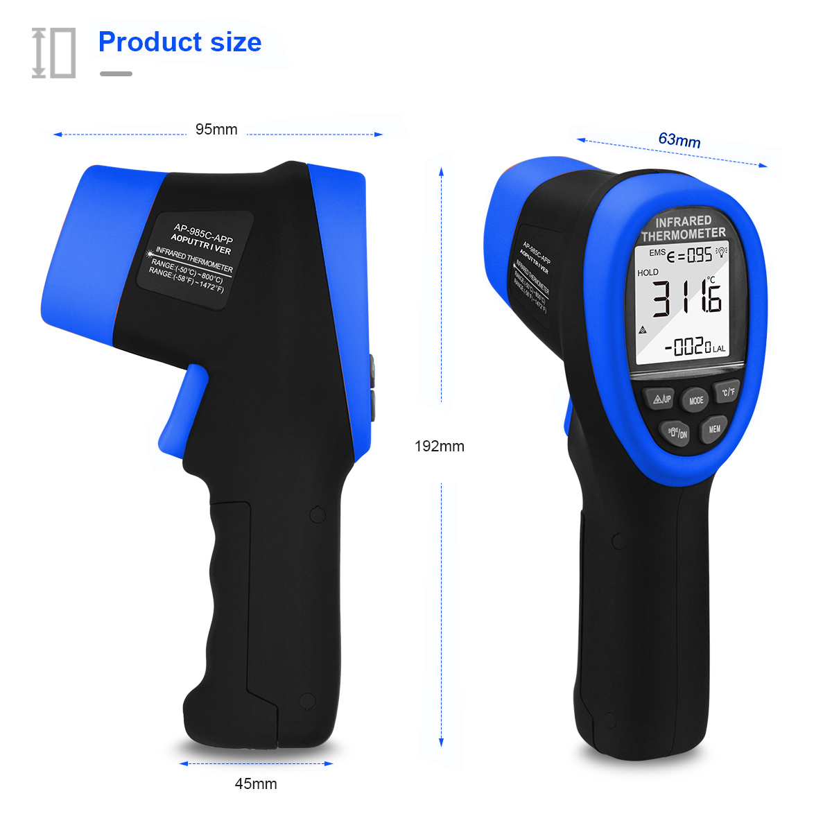 Инфракрасный термометр-пистоле – обзор и цена Industrial Laser Temperature Gun