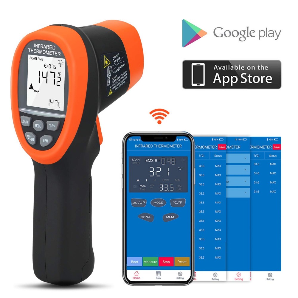 Цифровой пирометр BTMETER Беск – обзор и цена Industrial Laser Temperature Gun