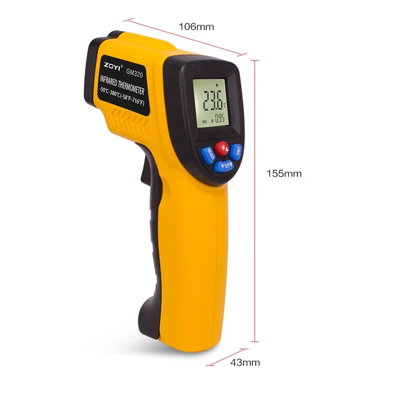 Портативный инфракрасный термо – обзор и цена Industrial Laser Temperature Gun